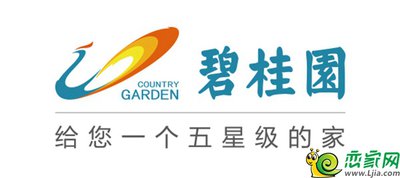 碧桂园集团标识，蓝色背景，现代化企业形象，体现合作关系